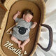 Jingmengyuan 0-3 Monate Babykleidung in Scheiße gewickelt Summer Ultra-dünn Typ A männlich und weibliches Baby Neugeborenes kurzärärmiges Dreieck Ha-Shirt 52 Hanfgrau Kurzärärmelte (schwarzer Bärenkopf) 52 Codes empfohlen 6-8 Jin [Jin gleich 0,5 kg]