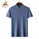 
Scarecrow (MEXICAN) dad short-sleeved T-shirt men's summer clothing middle-aged ice silk men's clothing grandfather pure cotton top middle-aged and elderly men's polo shirt 9903 red strips [65% cotton] L 170 [130Jin [Jin equals 0.5 kg]]