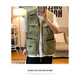 
Working vest for men and women in summer thin multi-pocket vest sleeveless vest for men and women in summer versatile functional style and jacket trend National trend-M2013 [Green] 3XL