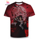 Yamamori Nanshi 2025 short-sleeved Naruto anime series T-shirt 3D printed trendy casual top Uchiha Itachi seal TXU1506 S suitable for 80-90Jin [Jin equals 0.5 kg]