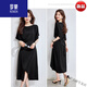 Romon High-End New Summer Super Beautiful ein Langzeit-Halsband Hist-Hugging Temperament High-End French schwarze schwarze Kleidungskleidung High-End-Marke + Black + Top Ten Damen-Kleidungsmarken m