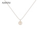 AJIDOU Ajidou Necklace S925 Silver Freshwater Pearl Clavicle Chain Light Luxury High-Quality Plain Bead Versatile Necklace Birthday Gift