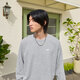 Nike (NIKE) official men's french wool top autumn round neck sweatshirt embroidery soft and comfortable FN3889 063 color adjustment dark gray/white L