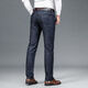 Siete lobos jeans de seda de hielo de verano para hombres delgados de la pierna recta, la cintura alta de la cintura alta para hombres, los pantalones largos elásticos de papá, los hombres 9855, la seda del hielo azul medio delgado 28 (dos pies uno)