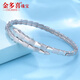 Jin Duoxi's new pt950 platinum bracelet for women platinum bracelet for men genuine platinum snake bone snake-shaped bracelet open bracelet gift ring 52 width about 4mm weight about 15.70 grams