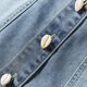 
Xiangying denim short jacket for women 2025 summer new retro washing denim style blue small short-sleeved top denim blue M 160/84A/95-110Jin[Jin equals 0.5 kg]
