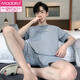 Modal Pajamas para hombres Summer 2025 Nuevo algodón de algodón ropa de manga corta para hombres jóvenes para hombres verano verano gran tamaño hde-9930 l