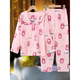 Ultraman Pajamas para niños niñas Spring y otoño Manga larga Algodón puro Cartoon Fina Niña delgada Cotton Medium y Big Children's Home Set Venta caliente Zh Long Wrinkle Tape 585 Flores rosadas 130 Tamaño 12 [Altura recomendada 120-130cm