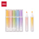 Deli (deli) Newse fragrance highlighter Student stationery exam review key manual painting colorful color system mixed color 5 pieces/box NS718