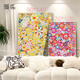 Murakami Takashi prints trendy sun flower hanging paintings Internet celebrity bedroom living room decoration painting corridor porch background wall mural 2 80*12035mm thick-gold frame