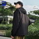FILA Official Couple's Outdoor Jacket 2025 Autumn New Outdoor Sports Windproof Moisture Breathable Antibacterial Hooded Jacket for Men True Black-BK L 175/96A/L