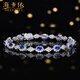Haikai Sapphire Bracelet Sri Lanka Royal Blue Bracelet 18K Gold Diamond 520 Valentine's Day Birthday Gift for Wife 2.76 Carats Selected/Royal Blue