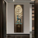 Entrée Horloges d'entrée et légères horloges d'art de luxe et horloges salon sans trous 2025 Nouvelle horloge peinture suspendue avec des lumières par 1371 30 * 90cm