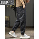 JEEP SPIRIT吉普工装裤男士休闲裤夏季男裤潮牌速干运动长裤子哈伦冲锋束脚裤 卡其色 薄款 L 体重130-150斤