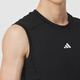 Adidas men's top 2025 summer new tight sportswear comfortable breathable quick-drying sleeveless T-shirt fitness vest black 694 / recommended to take two sizes XS