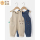 Bon Eve Baby Corduroy Overalls 2023 Spring and Autumn Style 1 to 5 years old cute boys and girls baby children's corduroy pants trendy beige embroidered overalls 0808 autumn and winter plus velvet style 80 cm can be opened