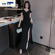 MGTCEKS夜场性感连衣裙纯欲风夜总店开叉长裙晚礼服女2025新款感 黑色3882 L 2x