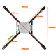 Ryanle X1400 Quadrotor UAV Aluminiumlegierung Querfaltungsregal Agraranlagenschutzschutz und Kartierung von Luftfotografieflugzeugen