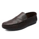 
Yierkang picks up the spring breathable versatile and comfortable casual leather shoes British trendy men's shoes 2025 non-slip one foot D826 brown 39