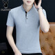 
Playboy (PLAYBOY) high-end stand collar white cotton short-sleeved T-shirt men's summer solid color V-neck sweatshirt trendy top men's polo. White Q691 short sleeve M Recommended 95-115Jin [Jin equals 0.5 kg]