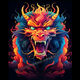 Litian domineering colorful faucet stickers electric vehicles motorcycle scratches decoration stickers living room entrance domineering zodiac dragon SS6627 without background Long side 15cm is a little larger than mobile phone
