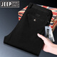 JEEP SPIRIT纯棉裤子男宽松直筒中年男士休闲裤夏季2025新款商务大码男裤 7027#深蓝  44