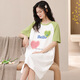 Lexi Beiqi Хлопковое хлопок с короткими рукавами ночной рубашкой Ladies Lamies Home Cartoon Cust Dev H702 170 160 (м)