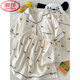 LangSha (LangSha) three-piece suit cute puppy pajamas for women in summer short-sleeved cute cartoon cloud cotton high-end summer home clothes JS-9904# Corgi Three-piece suit M code 155-162 Weight 105 Jin [Jin equals 0.5 kg]