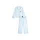 Victoria's Secret Summer Home Vacation Tiansi Trampado suave Cool Manga larga pantalones largos Pajamas La ropa para el hogar de mujeres no es fácil de arrugas 4JTD LEOPARD AZUL LEOPARD 11273303 M