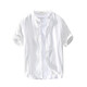 Рубашка Romon Men's Summer Line Linen Lose Wernatile Foot Cotton Linen Linen Lensen Laterleaded For Tope For Top Top White xl