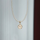 Round pearl necklace buckle pendant DIY bare chain bead chain gold-plated necklace white butterfly shell abalone shell white butterfly shell single