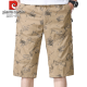 Pier Cardin High-End Pure Cotton Shorts für Männer 2025 Sommer dünn gedruckt mit mittlerer Hose tragen lose Shorts Casual Cropped Hosen 9857 Grau L Empfohlen 90-100jin [Jin gleich 0,5 kg]