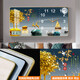 Perpetual Kalender elektronisches Display -Batteriemodell mit Kalender Dekorative Malmale Wanduhr Esszimmer Wohnzimmer an der Wand hängt, ohne glattes B3271 -Kalendermodell Horizontale Länge 120 cm * vertikale Höhe 60 cm leichter Luxusgold, abgerundeter Aluminiumlegierung Rahmen