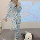 S.SOFEA春季睡衣女长袖牛奶丝家居服网红广州十三行 M6624#蓝帕恰狗 180 XL