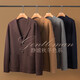 Mr. Bubu Basulan Cardigan Mezclado Traje de hombre tejido Spring y Autumn Collar Cardigan Chaqueta BT12013 Royal Blue M (170)