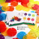 Qili cai Guidecraft natürliche runde Schneeflockenblech Plastik Schreibweise Bausteine Spielzeug Kinder 2-3 Jahre alte G16834 Runde bunte Rechtschreibstück Stück 96 Stücke