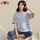 Yalu Pyjamas à manches courtes pour les femmes en été en été coton pur 2025 Nouveau pantalon recadré pour les femmes en été de grande taille de vêtements de maison
