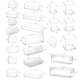 Yonghuan Desktop Storage Box Transparent Acryl schmaler Streifen Rechteckiger Spiegelschrank kosmetische Schreibwarenstift Küchenküche Stäbchen 4877. Seite U Transparent Korb mittelgroße Länge Pt High Transparent
