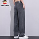 Big Mund Monkey (Paul Frank) Hosen Herren Sommer Straight Lose Casual Hosen Herren Amerikaner Weitbeins Männer Hosen Moderner grauer XL