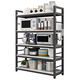 Küche große Kapazität Lagerständer bodengesteuertes Multi-Layer-Mikrowellenofen-Ofen-Elektrokabinett Multifunktionaler Topf-Lagerregal 3-Layer 12035