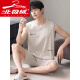 Velvet ártico Pajamas para hombres Summer cómodos pantalones cortos de chaleco de seda de hielo Adolescente adolescente de gran tamaño para mangas para el hogar 2x F-9207 L