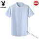 Playboy (Playboy) 2025 Nouvelle chemise décontractée à manches courtes à manches courtes NOUVEAU COTON PURT PURFFORT COFFRIT SOFT TOP T-shirt Men de girt Brand de gamme - Modèle bleu clair - Brand haut de gamme taille moyenne 3895-105Jin [Jin est égal à 0,5 kg] - Marque haut de gamme