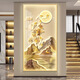 Entrada de lujo de luz ywzred con puerta de entrada ligera y lujosa jiuyu de entrada de entrada decoración pintura colgante de colgantes corredor vertical corredor simple jiuyu moderno envía bendición 1 36 36