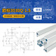 Er Jiangong Aluminiumprofil 3030 Europäische Standard -Industrie -Aluminium -Legierungsprofil 30*30 Aluminiumprofil Montageprofil 3030 European Standard 6630R