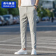 
Cotton khaki cropped pants men's summer slim ice silk straight versatile thin pants men's 2025 new casual pants khaki-Y9905 28