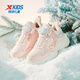 Xtep Children's Shoes Children's Knob Buckle Sports Shoes Girls Winter Warm Cotton Shoes Water Pink/Microwave Blue 32