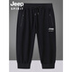 Jeep (Jeep) American Authentic Summer Cotton Shorts für Männer dünne Sporthöfe Lose großer lässiges Fünf-Punkte-Medium-Hosen offizielles Flaggschiff 6167 Black Tie-Mund Cropped Hosen M empfohlen 90-115 Jin [Jin gleich 0,5 kg]