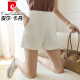 Pierre Cardin Shorts White Suit para mujeres 2025 NUEVO AUTISO DE SUMERA Estilo de verano Slimming A-Line Chiffon Pantalones de patas ancho 854 Negro [Competente de viaje] S S S sugirió 85-95Jin [Jin equivale a 0.5 kg]