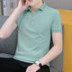 Summer Solid Color Lapel Polo de manga corta Polo de manga corta Versátiles de negocios Camiseta de media manga mimedia QY686 M