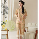 Pajama de manga corta de Summer Summer Summer Coda de algodón NUEVA CONTRO DE CASA DE CASA CHINA CHINA Puede usar pantalones recortados en el exterior en verano LZY9902 M Código recomendado 75-95Jin [Jin equivale a 0.5 kg]